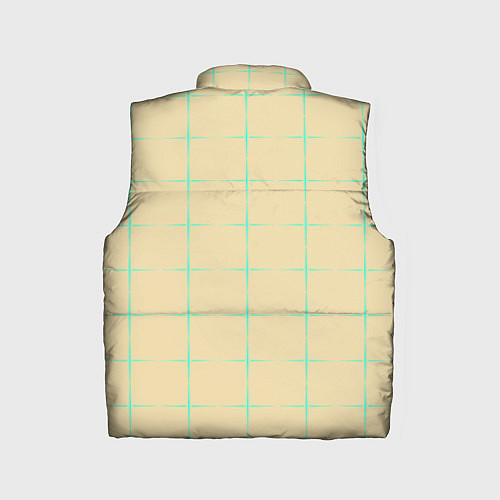 Детский жилет Color beige green crosses / 3D-Черный – фото 2