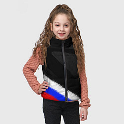 Детский жилет Спортивный триколор России, цвет: 3D-черный — фото 2