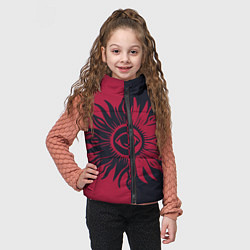 Детский жилет Солнце красно-синее, цвет: 3D-черный — фото 2