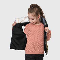 Детский жилет Мрамор белый и черный с золотом, цвет: 3D-черный — фото 2