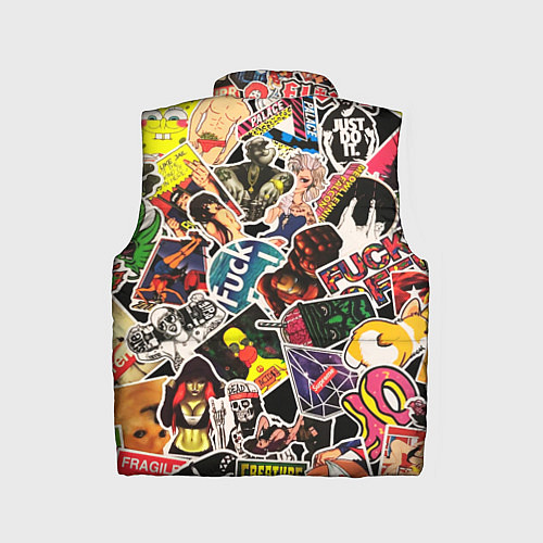 Детский жилет Monster energy stikers logo / 3D-Черный – фото 2