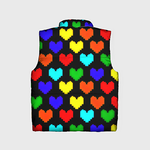 Детский жилет Doom love pixel pattern / 3D-Черный – фото 2