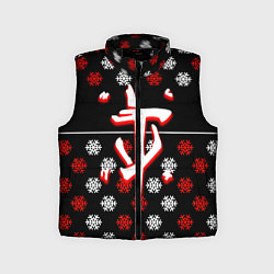 Детский жилет Doom winter pattern steel, цвет: 3D-черный