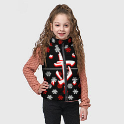 Детский жилет Doom winter pattern steel, цвет: 3D-черный — фото 2