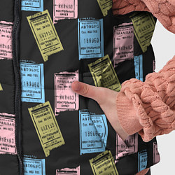 Детский жилет Советские билеты транспорта, цвет: 3D-черный — фото 2