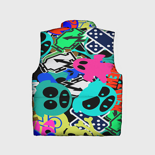 Детский жилет Monster energy стикеры / 3D-Черный – фото 2