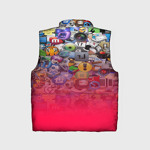 Детский жилет Monster energy social stiker / 3D-Черный – фото 2