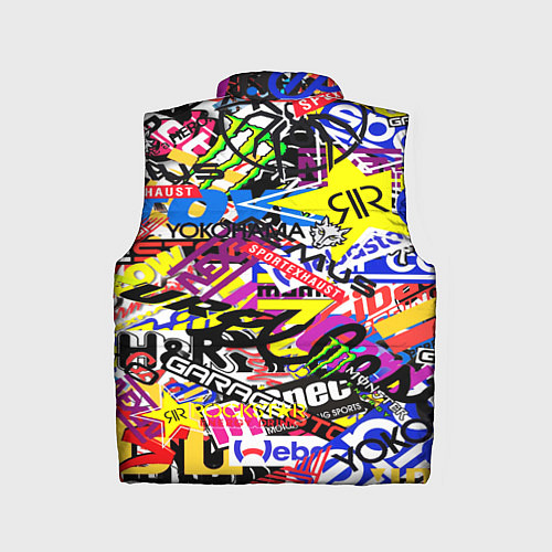 Детский жилет Monster energy бренды стикеры / 3D-Черный – фото 2