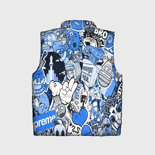Детский жилет Monster energy sticker blue / 3D-Черный – фото 2