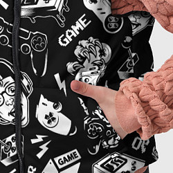 Детский жилет Retro gamer pattern, цвет: 3D-черный — фото 2