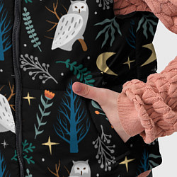 Детский жилет Сова в зимнем лесу, цвет: 3D-черный — фото 2