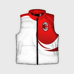 Детский жилет ФК Милан - белый и красный, цвет: 3D-черный
