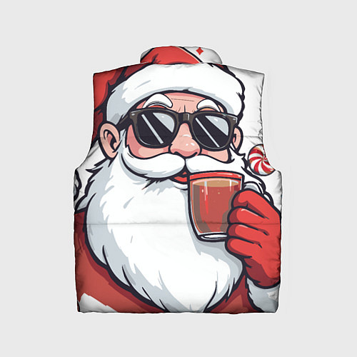 Детский жилет Санта Клаус в стильных солнцезащитных очках / 3D-Красный – фото 2