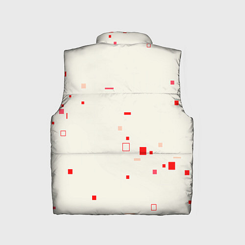 Детский жилет Color white red shapes / 3D-Черный – фото 2