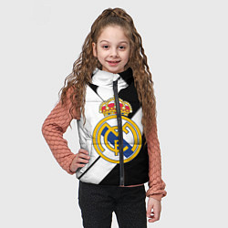 Детский жилет Реал Мадрид черно белые полосы, цвет: 3D-черный — фото 2