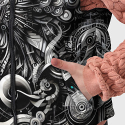 Детский жилет Abstraction cyber pattern - ai art fantasy, цвет: 3D-черный — фото 2