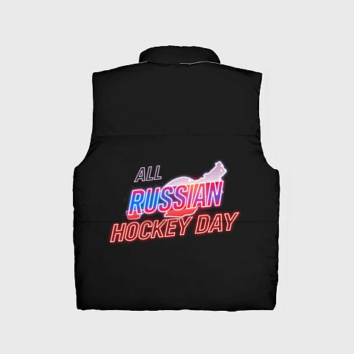 Детский жилет Всероссийский день хоккея / 3D-Черный – фото 2