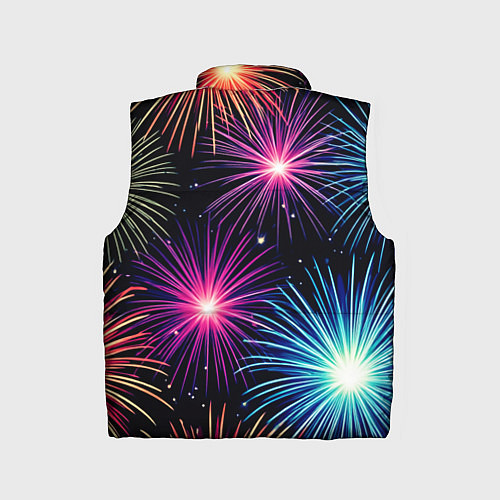 Детский жилет Стилизованный праздничный салют / 3D-Черный – фото 2