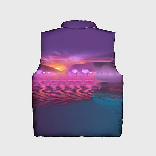 Детский жилет Venom near his motorcycle - ai art fantasy / 3D-Черный – фото 2