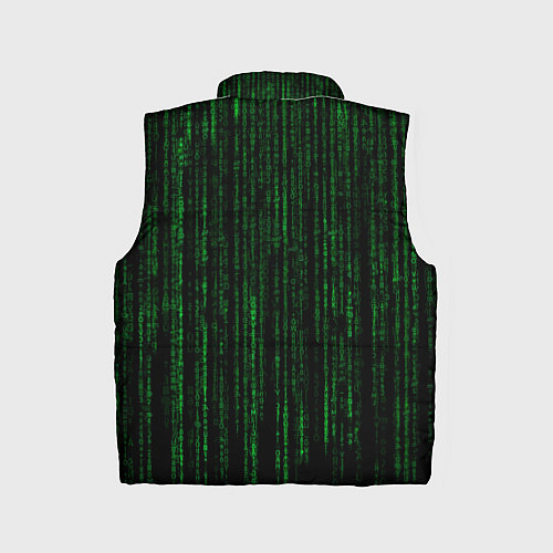 Детский жилет Матрица - код / 3D-Черный – фото 2