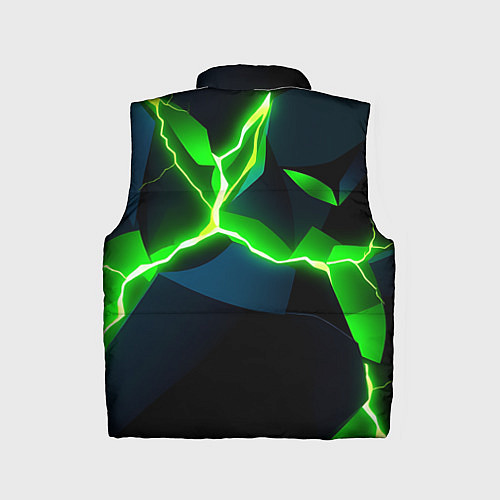 Детский жилет Neon green glow / 3D-Черный – фото 2