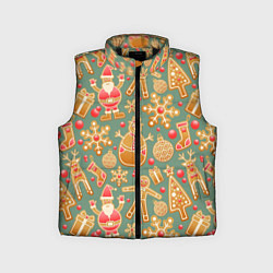 Детский жилет Имбирные пряники, цвет: 3D-черный