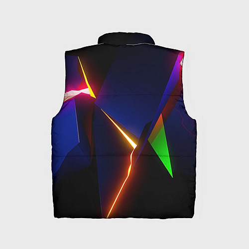 Детский жилет Neon colored geometric / 3D-Черный – фото 2