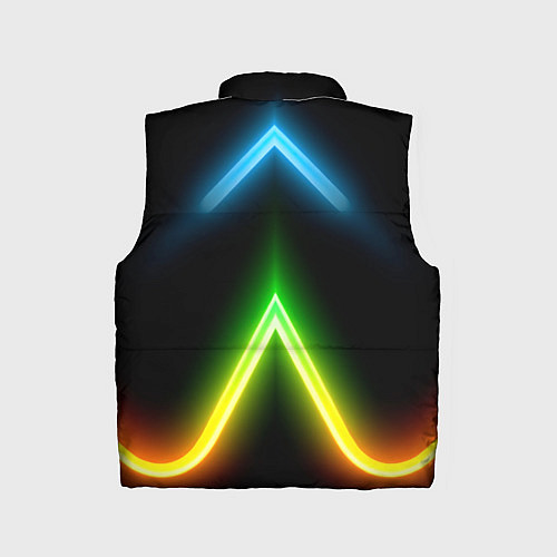 Детский жилет Neon multicolored lines / 3D-Черный – фото 2