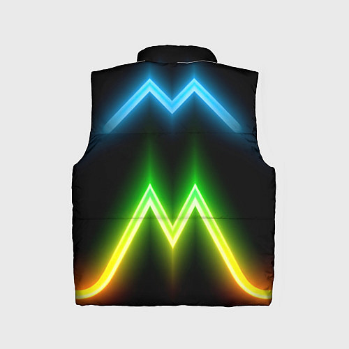 Детский жилет Neon multicolored lines / 3D-Черный – фото 2