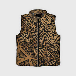 Детский жилет Золотая метаморфоза на черном, цвет: 3D-светло-серый