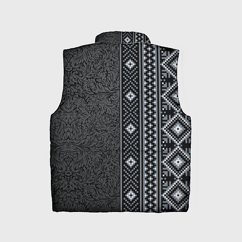Детский жилет Славянский орнамент с оберегом макошь / 3D-Черный – фото 2