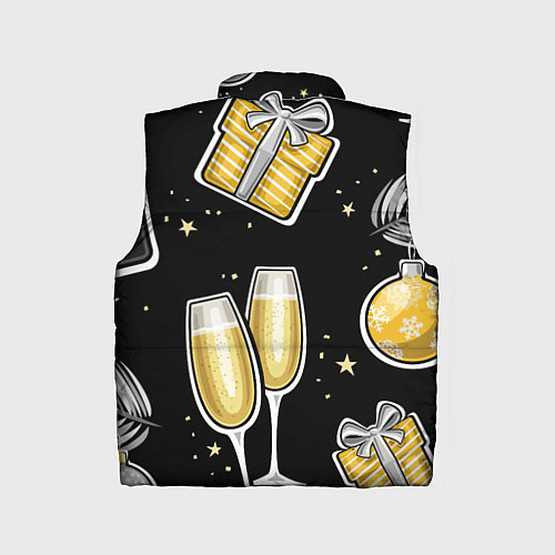 Детский жилет Новогодний вайб / 3D-Черный – фото 2