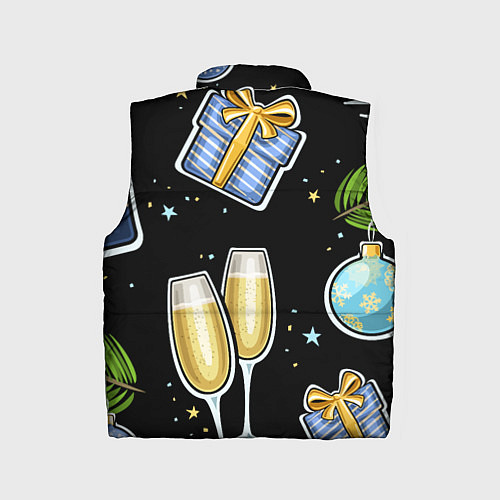 Детский жилет Новогодний вайб / 3D-Черный – фото 2