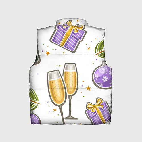 Детский жилет Новогодний вайб / 3D-Черный – фото 2