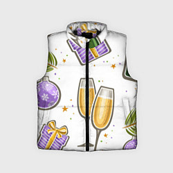 Детский жилет Новогодний вайб, цвет: 3D-черный