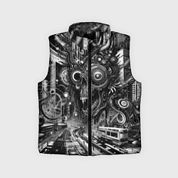 Детский жилет Cyber urban skull - ai art fantasy