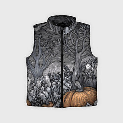 Детский жилет Осенние шалости духов, цвет: 3D-черный