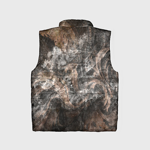 Детский жилет Абстракция - brown darkness / 3D-Черный – фото 2