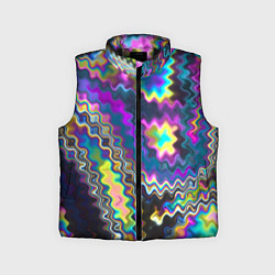 Детский жилет Абстракция переливы, цвет: 3D-черный