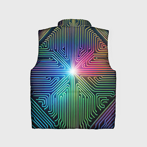 Детский жилет Линейная графика / 3D-Черный – фото 2