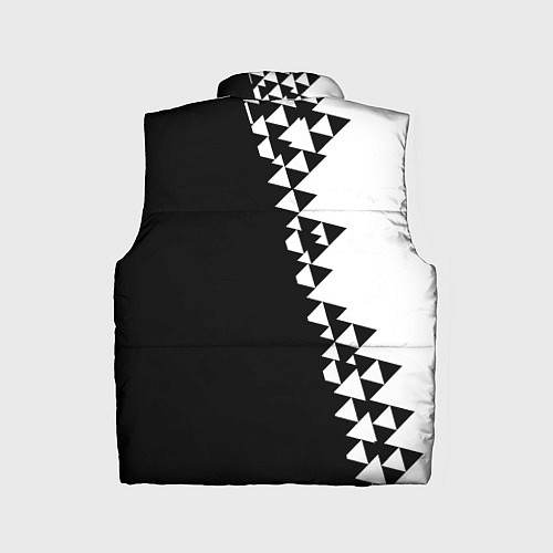 Детский жилет Juventus черно белая геометрия текстура / 3D-Черный – фото 2