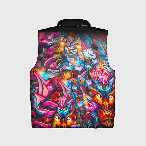 Детский жилет Sphynx on a graffiti background / 3D-Черный – фото 2