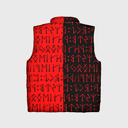 Детский жилет Знаки рун / 3D-Черный – фото 2