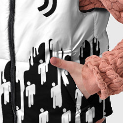 Детский жилет Ювентус краски люди, цвет: 3D-черный — фото 2