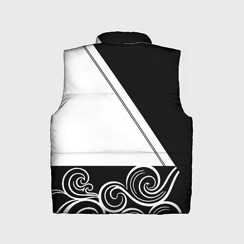 Детский жилет Ювентус геометрия полосы текстура / 3D-Черный – фото 2