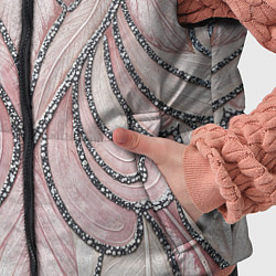 Детский жилет Нежно розовый орнамент из перьев, цвет: 3D-черный — фото 2