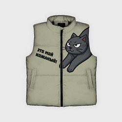 Детский жилет Кот собственник, цвет: 3D-черный