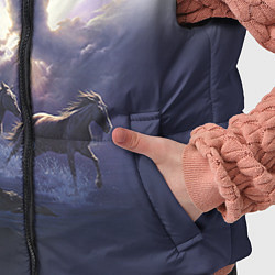 Детский жилет Небесные лошади, цвет: 3D-черный — фото 2