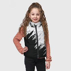 Детский жилет Черно-белый разрыв, цвет: 3D-черный — фото 2