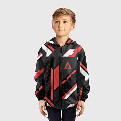 Ветровка с капюшоном детская CS:GO Cyrex Pattern, цвет: 3D-черный — фото 2